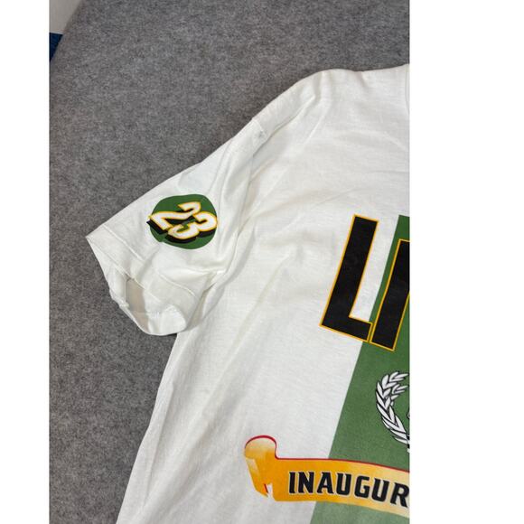 VINTAGE 90s Chad Little NASCAR Shirt Mens XL White John Deere Racing Sports Tee - Picture 6 of 8